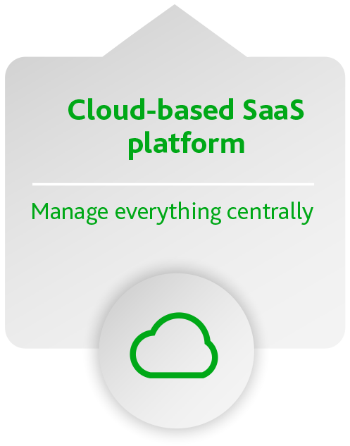 Cloud-based SaaS platform - Manage everything centrally